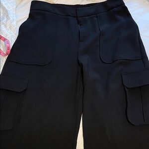 New INC International Concepts black wide leg Pants L